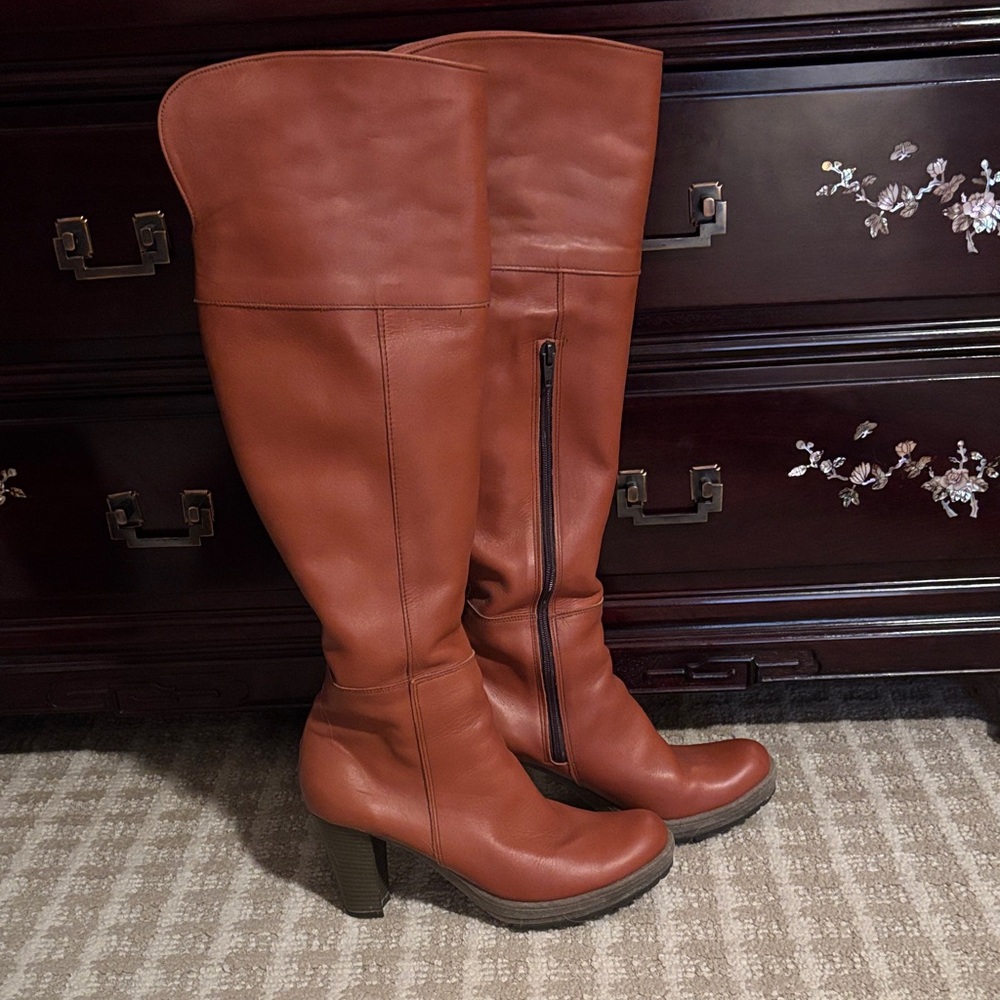 Zapatos Elegant Brown Knee-High Boots